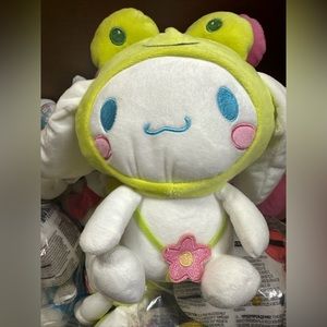 NEW, Hello Kitty Cinnamoroll In Frog Hoodie stuffed animal 9" EASTER Plush 2024